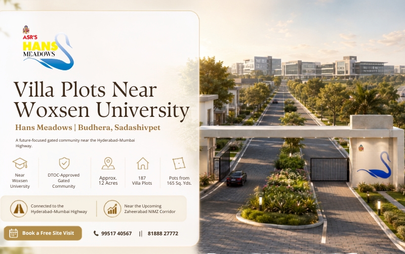 Villa Plots Near Woxsen University Hans Meadows in Budhera Sadashivpet