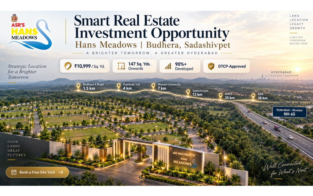 Smart Real Estate investment opportunity in Hyderabad